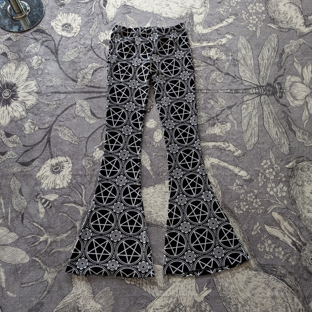 Killstar Pentagram Flare Pants